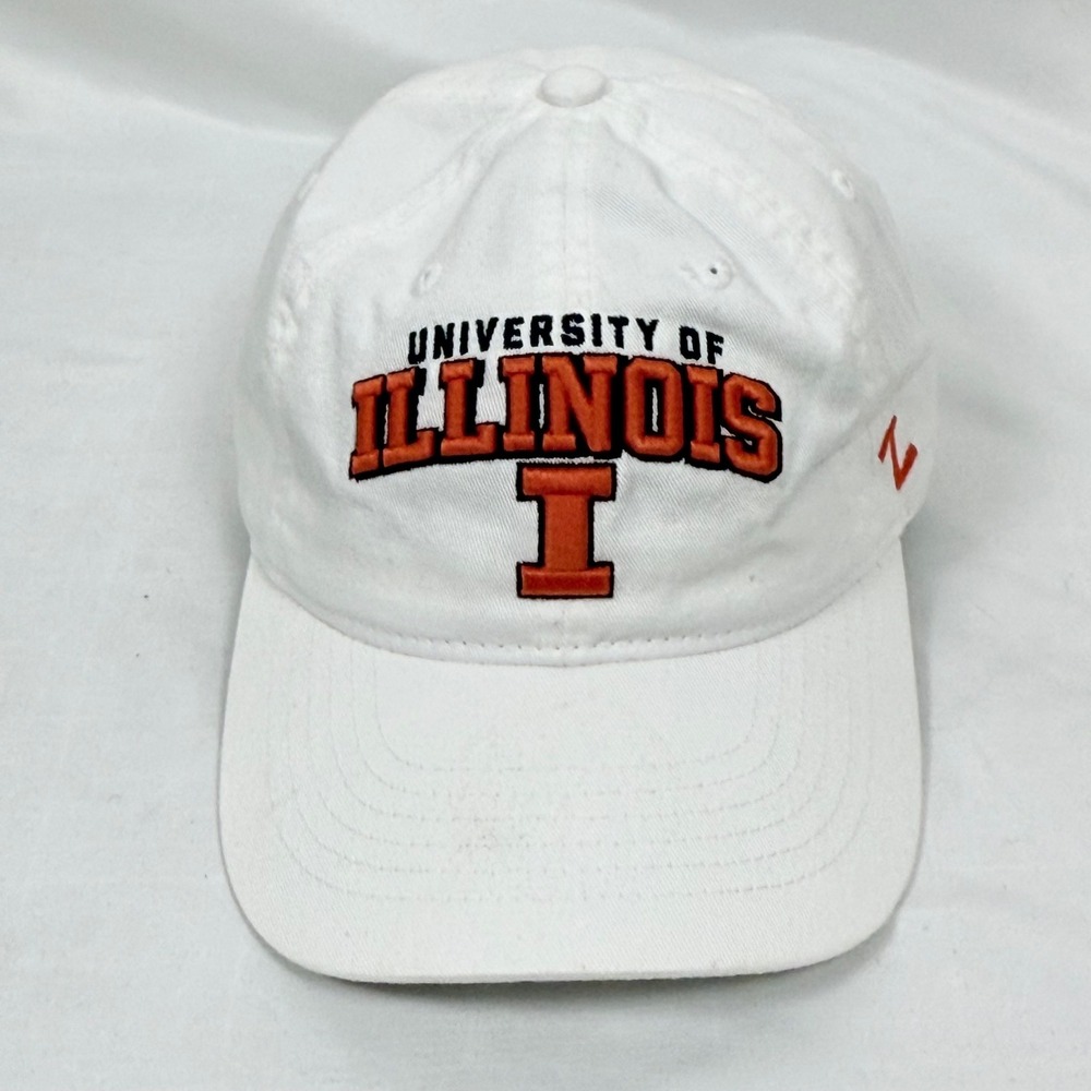 University of Illinois Fighting Illini Zephyr White Adjustable Baseball Cap - Picture 4 of 11